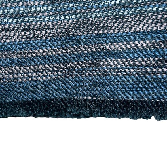 Ann Taylor LOFT Blue Cream & Tan Fringe Hem Mini Skirt EUC Size 8 - Picture 4 of 8